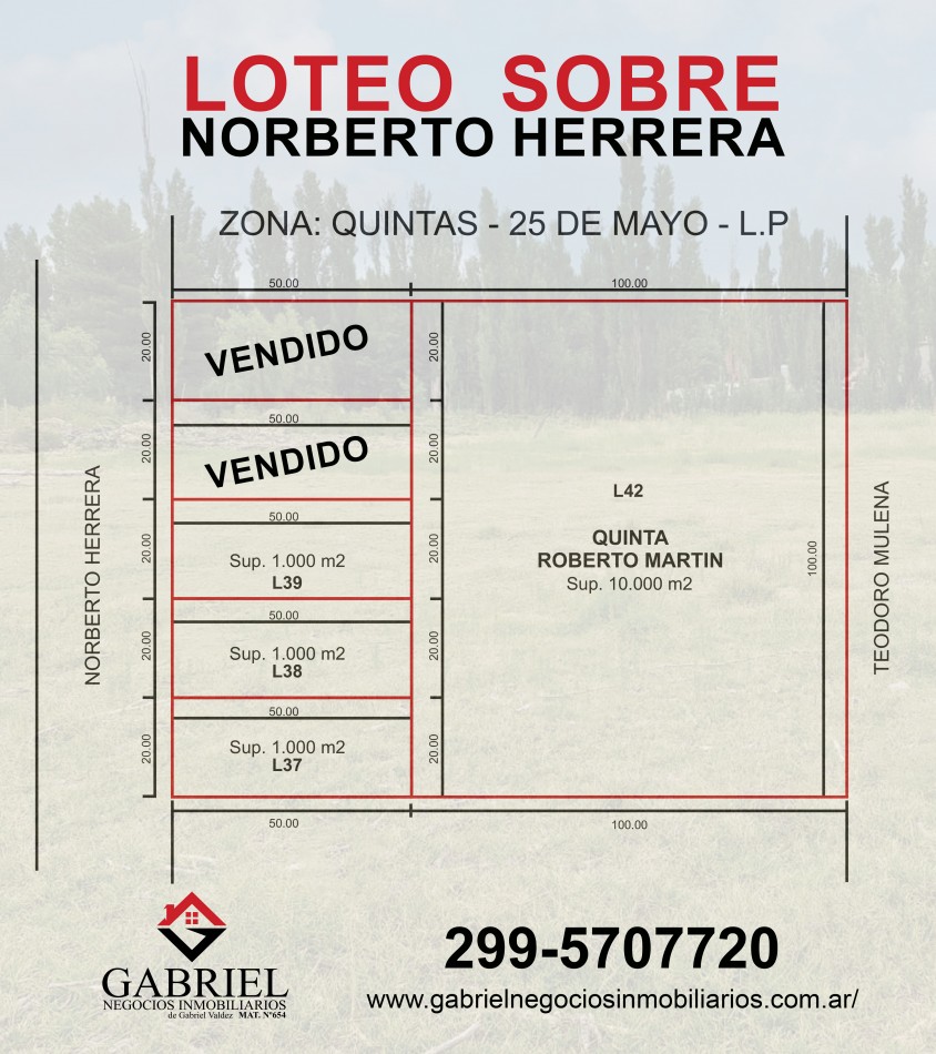 Terreno en Norberto Herrera