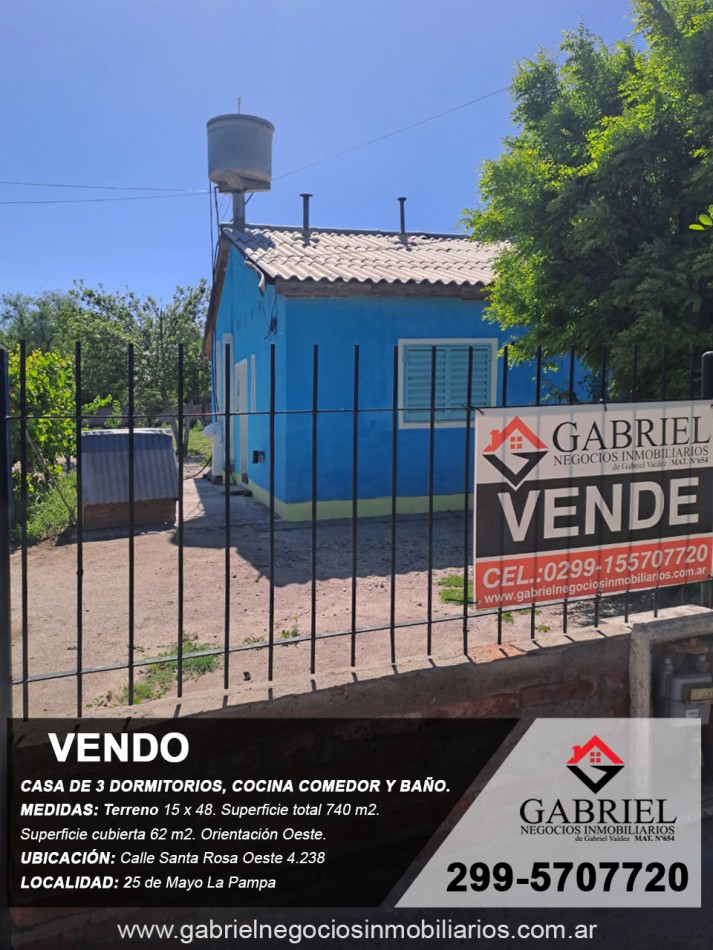 Se vende casa de 3 Dormitorios