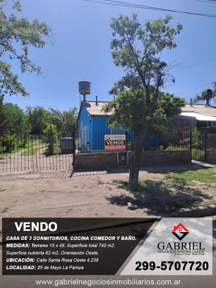Se vende casa de 3 Dormitorios