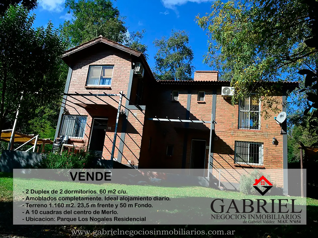 VENDE - 2 duplex en Merlo